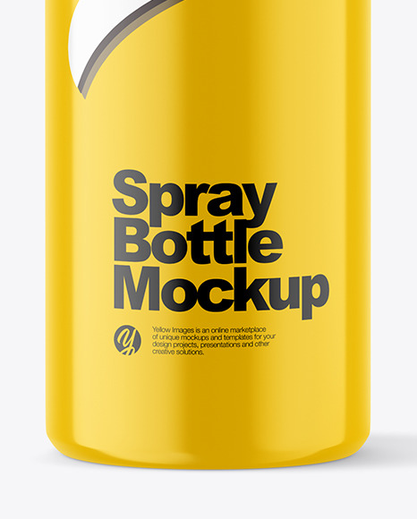 Glossy Spray Bottle Mockup PSD #1