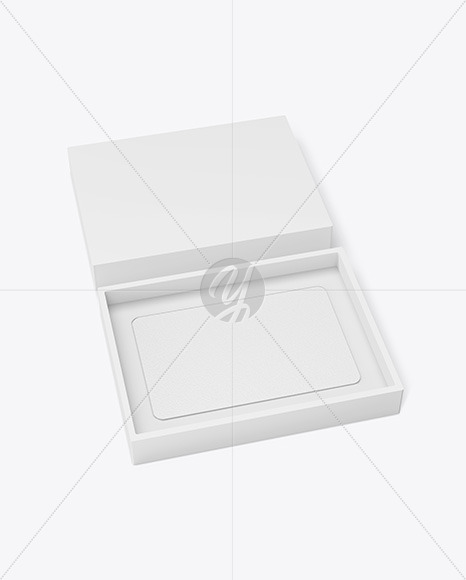 Textured Gift Card in a Box Mockup PSD #3