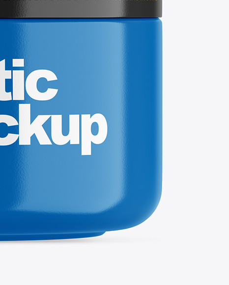 Glossy Cosmetic Jar Mockup PSD #6