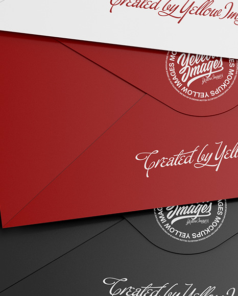 Three Envelopes Mockup PSD #2