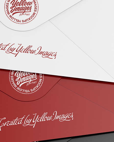 Three Envelopes Mockup PSD #1