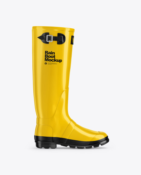 Glossy Rain Boot Mockup