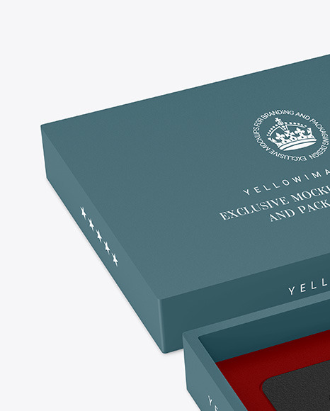 Textured Gift Card in a Box Mockup PSD #6