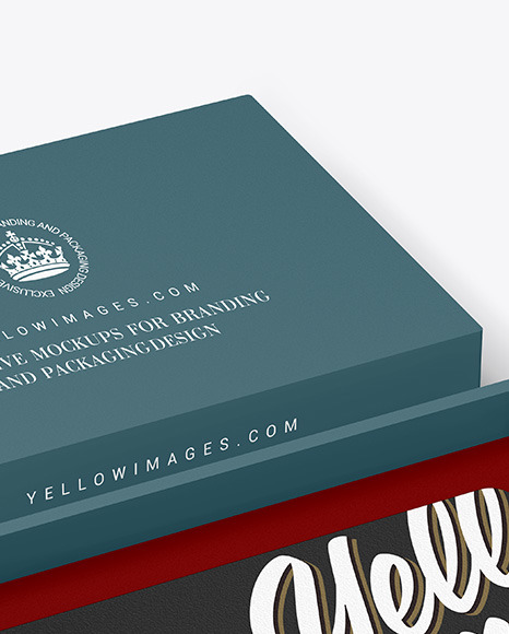 Textured Gift Card in a Box Mockup PSD #7