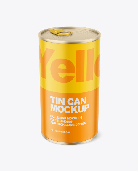 Glossy Tin Can Mockup