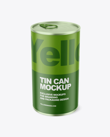 Matte Tin Can Mockup