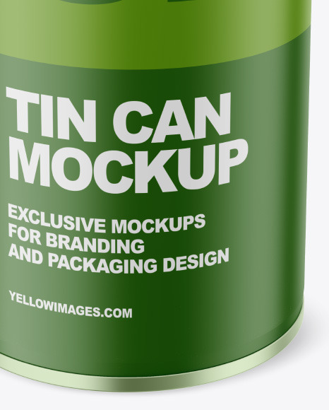 Matte Tin Can Mockup PSD #1
