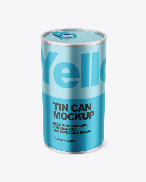 Metallic Tin Can Mockup