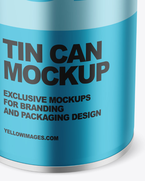 Metallic Tin Can Mockup PSD #1