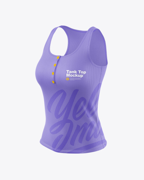Women&#039;s Tank Top Mockup - Half-Side View