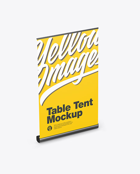 Plastic Table Tent Mockup PSD #4