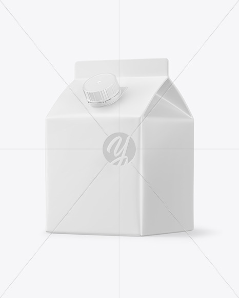 Matte Drink Carton with Screw Cap Mockup PSD #3