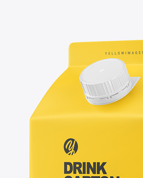Matte Drink Carton with Screw Cap Mockup PSD #2