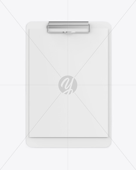 Clipboard with A4 Paper Mockup PSD #3