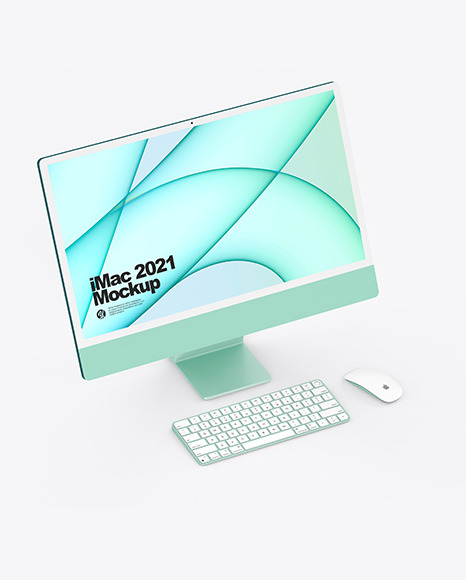iMac 24” Mockup PSD #1