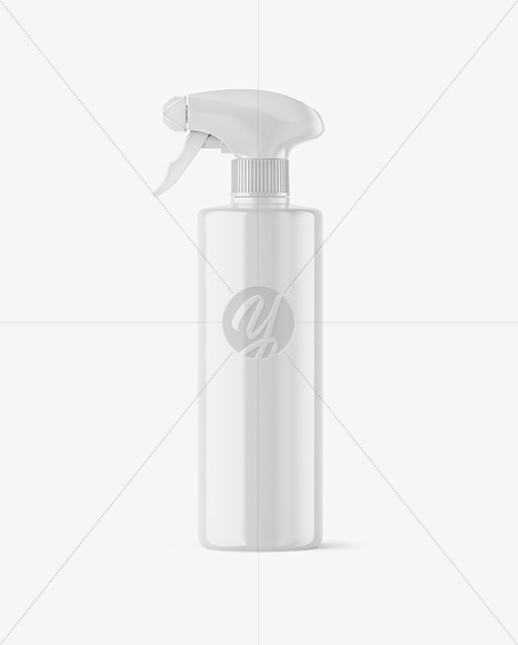 Glossy Spray Bottle Mockup PSD #3