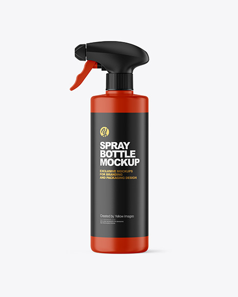 Matte Spray Bottle Mockup PSD #2