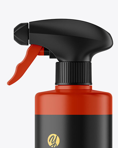 Matte Spray Bottle Mockup PSD #6