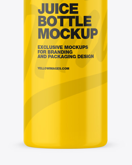 Glossy Juice Bottle Mockup PSD #1