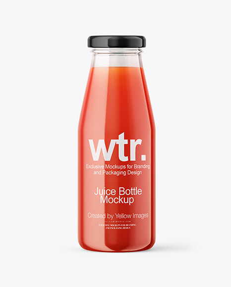 Tomato Juice Bottle Mockup