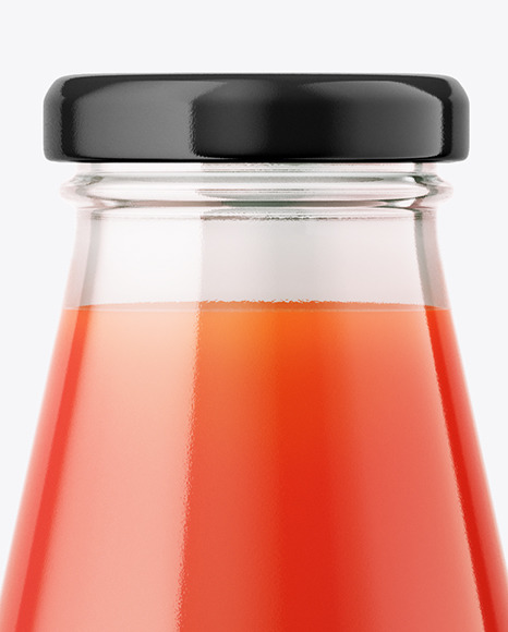 Tomato Juice Bottle Mockup PSD #1