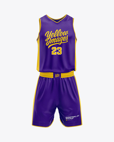 Basketball Kit Mockup   Front View PSD #2