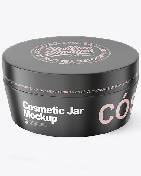 Cosmetic Jar with Powder Balls Mockup PSD #1
