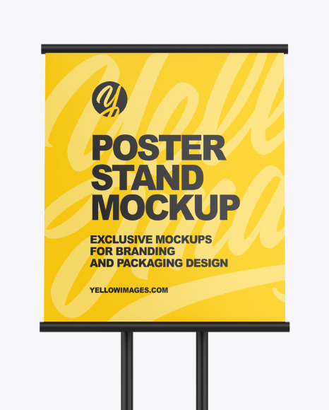 Stand with Poster Mockup PSD #3