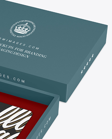 Textured Gift Card in a Box Mockup PSD #7