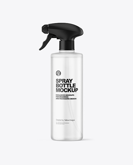 Frosted Spray Bottle Mockup PSD #2