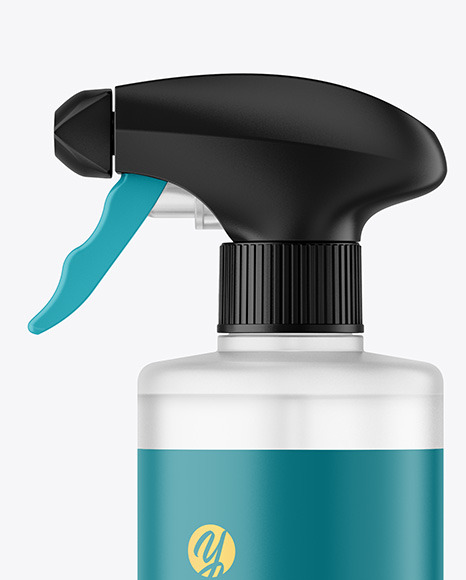 Frosted Spray Bottle Mockup PSD #1