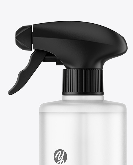 Frosted Spray Bottle Mockup PSD #6