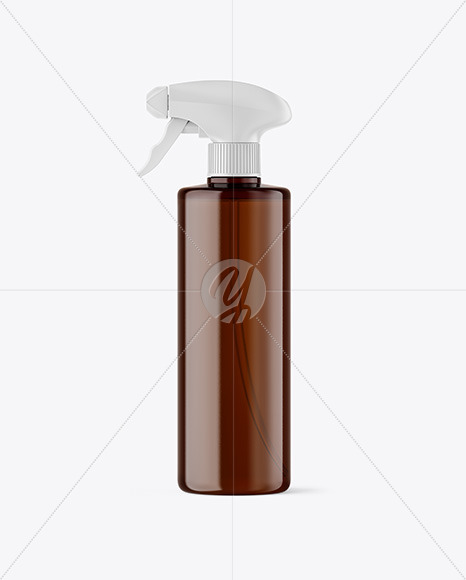 Amber Spray Bottle Mockup 16 oz 93308