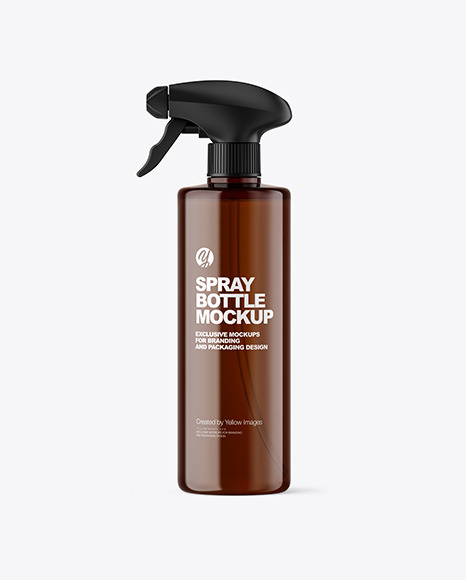 Amber Spray Bottle Mockup 450 ml 93310