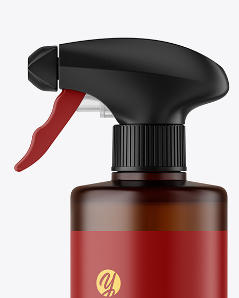 Frosted Amber Spray Bottle Mockup 450 ml bottle 93205