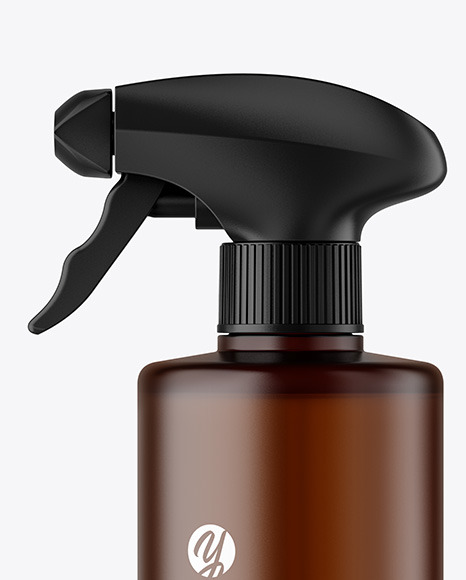 Frosted Amber Spray Bottle Mockup 450 ml spray 93206