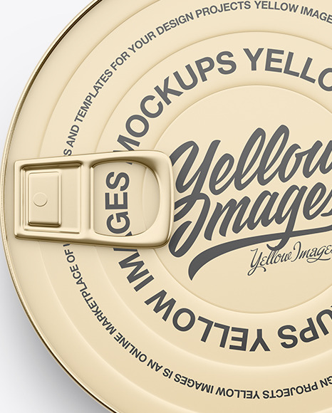Tin Can With Kraft Paper Label Mockup PSD #2