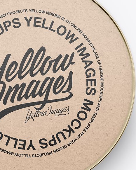 Tin Can With Kraft Paper Label Mockup PSD #1