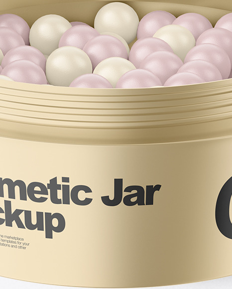 Metallic Jar with Powder Balls Mockup PSD #5