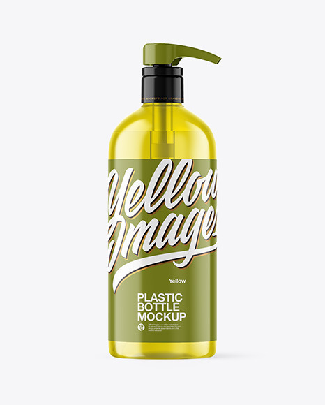 Color Bottle with Pump Mockup