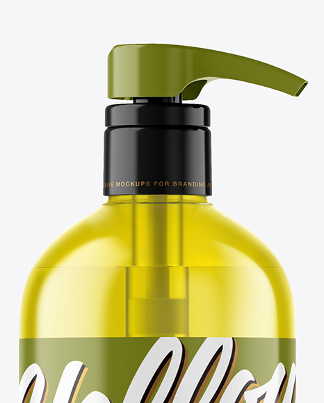 Color Bottle with Pump Mockup PSD #2