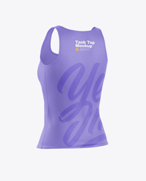Women&#039;s Tank Top Mockup - Back Half-Side View