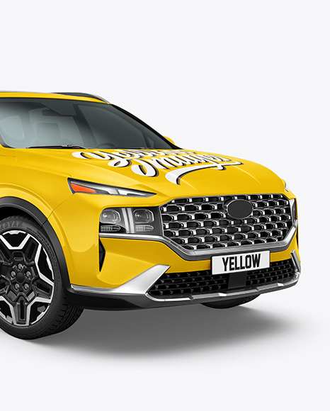 Compact SUV Mockup - Half Side View