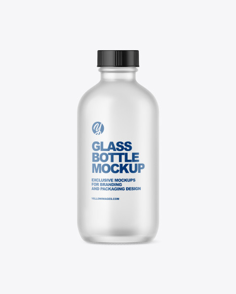 Frosted Glass Bottle Mockup PSD #2