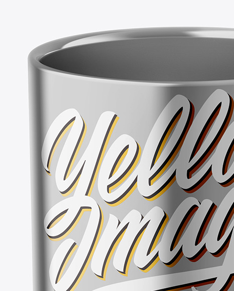 Glossy Metallic Mug Mockup PSD #6
