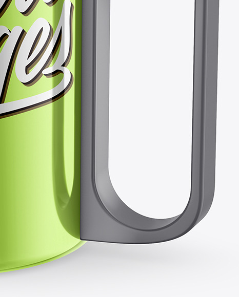 Glossy Metallic Mug Mockup PSD #7