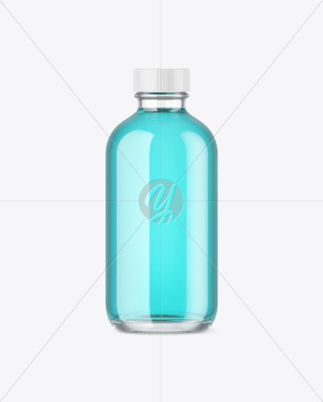 Clear Glass Bottle Mockup PSD #3