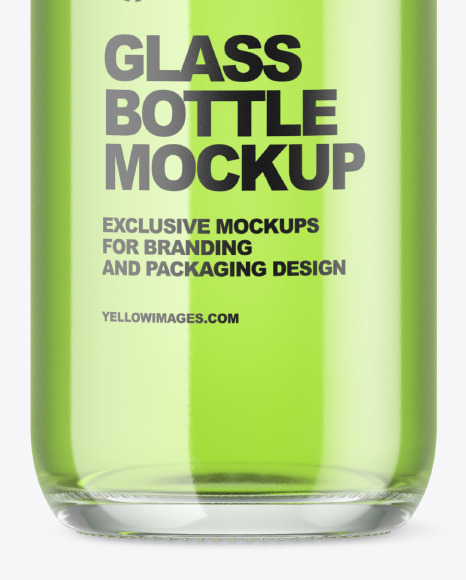 Clear Glass Bottle Mockup PSD #1