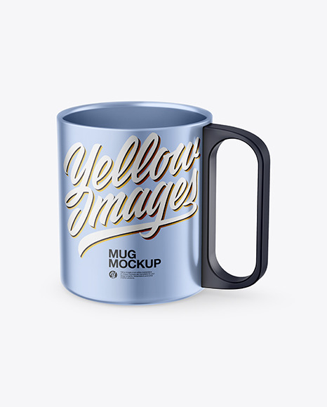 Matte Metallic Mug Mockup PSD #2