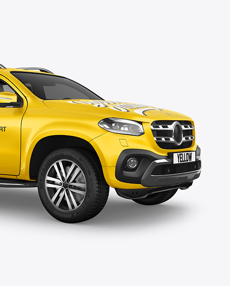 Luxury Pickup Truck Mockup   Half Side View PSD #4